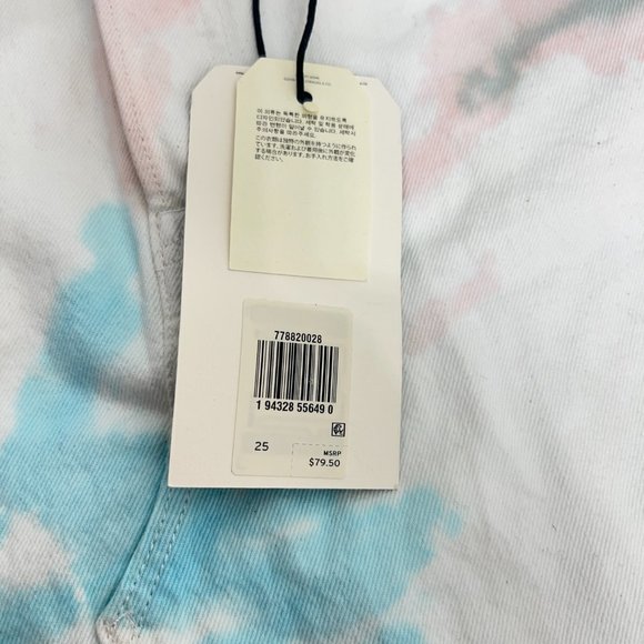 NWT Levi's Premium Deconstructed High Rise Tie Dye raw hem women's skirt size 25 - Picture 8 of 9